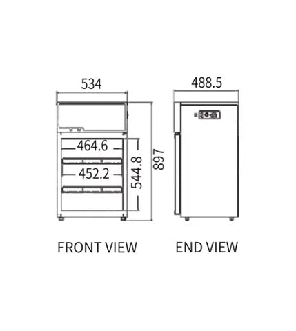 Snow Village Single Glass Door Display Fridge LC-108
