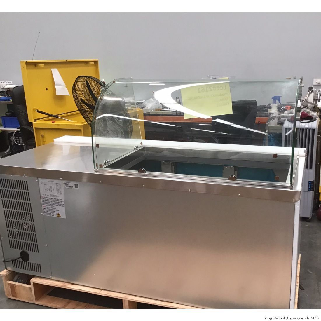 CLEARANCE - FED-X Three Door Salad Prep Fridge with Curve Glass Top - XTHP3100SALGC-NSW2161