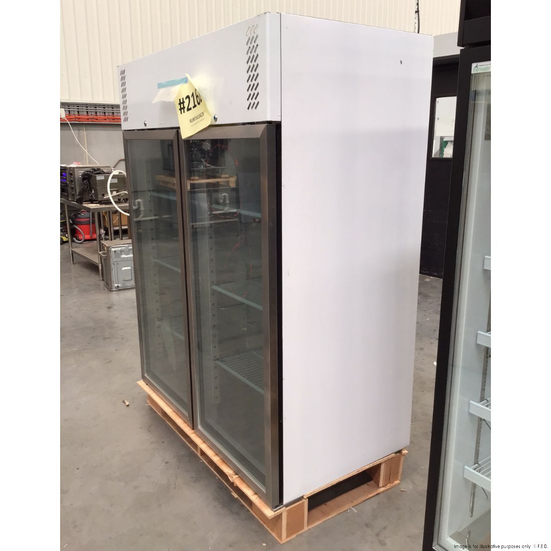 CLEARANCE - FED-X S/S Two Full Glass Door Upright Freezer - XURF1410G2V-NSW2162