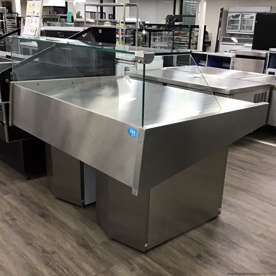 CLEARANCE - Multiplexable Serve-over Refrigerated Fish Open Display 1540mm - FSG1500-VIC975