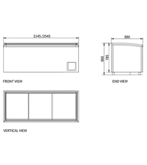 Snow Village Modular Supermarket Island Freezer CQS-25L