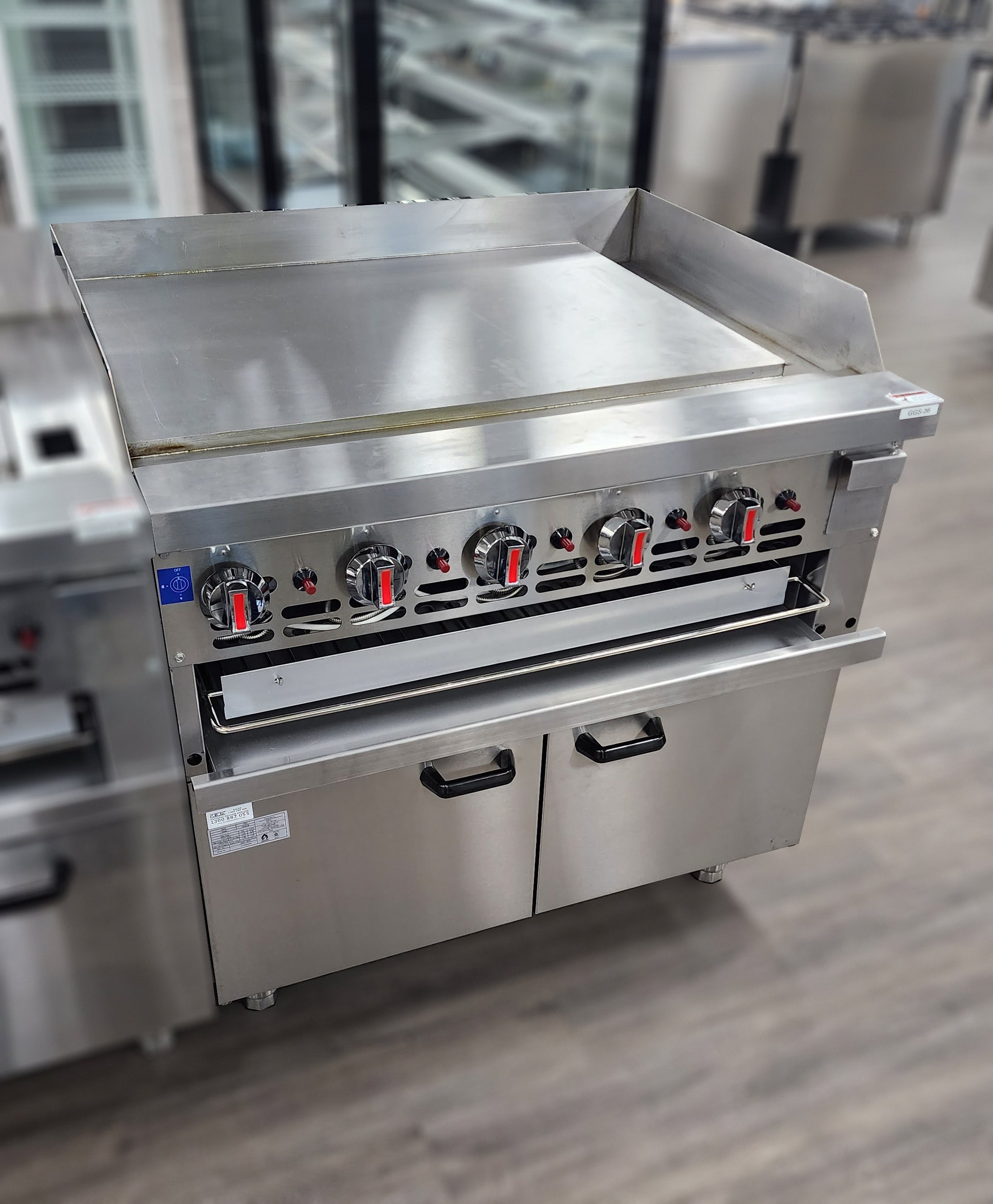GasMax GGS-36 Griddle & Toaster with Cabinet - Natural Gas/LPG