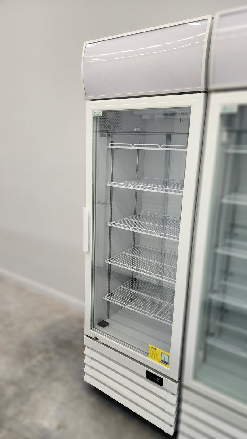 Thermaster 540L Single Glass Door Colourbond Upright Drink Fridge White LG-540P