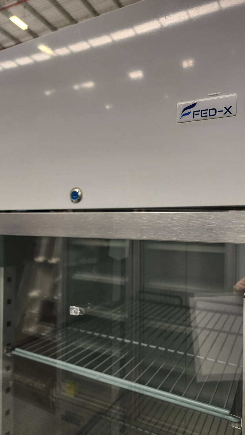 FED-X S/S Two Full Glass Door Upright Fridge XURC1200G2V