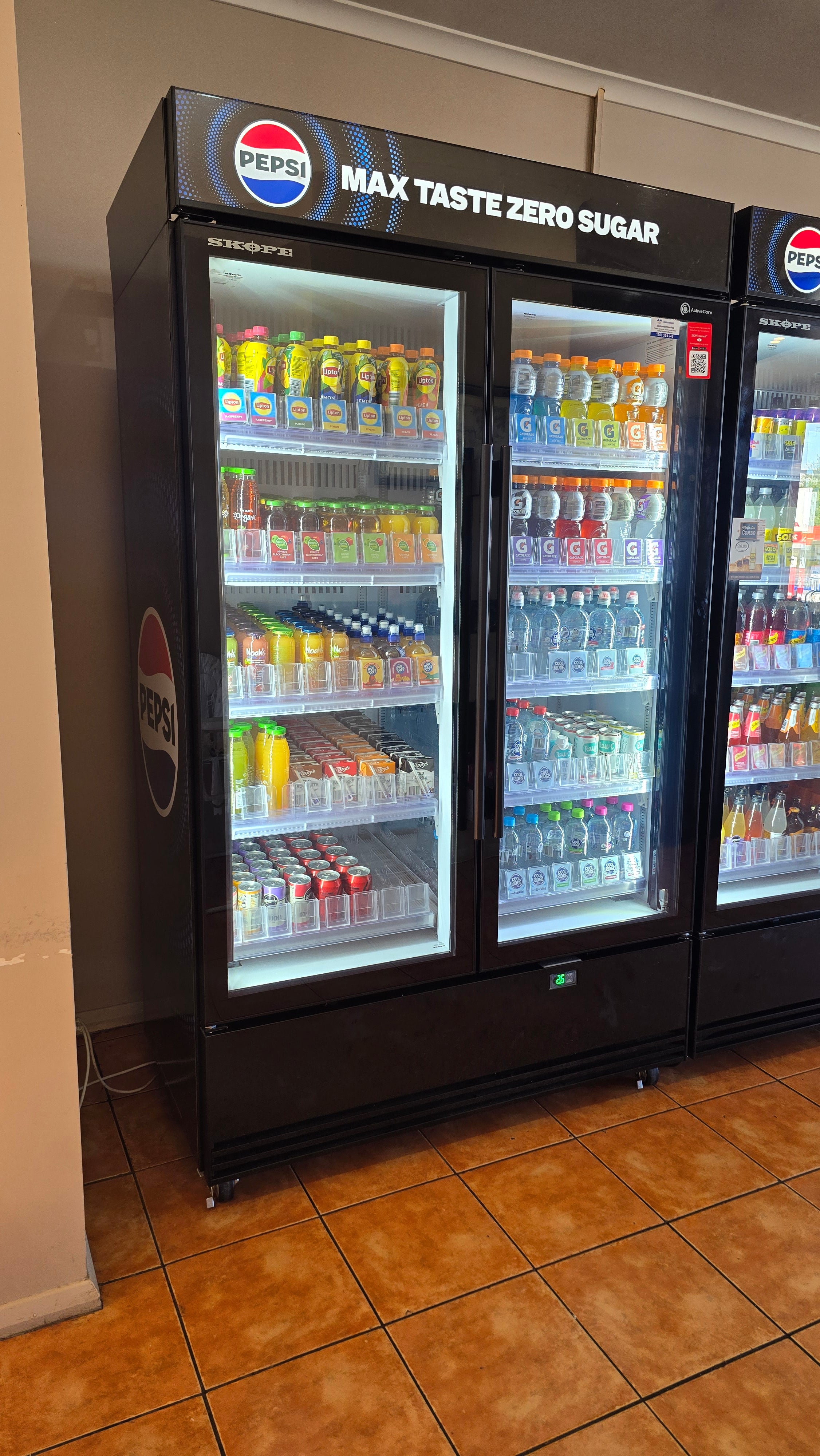 Skope BME1200N-A 2 Glass Door Display or Storage Fridge 1079L - Black - BME1200N-A