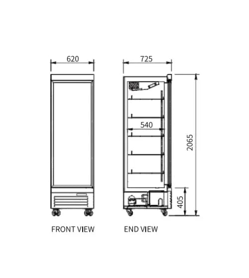 Snow Village Single Glass Door Display Freezer LD-620FX