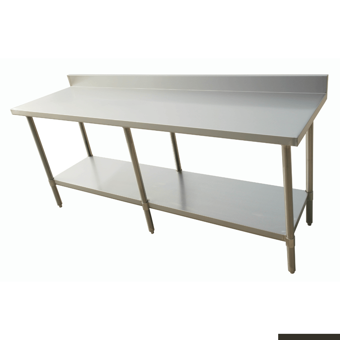 Modular Systems Eco 304 Stainless Steel Table With Splashback 2100X600X900 6 Legs 2100-6-WBB