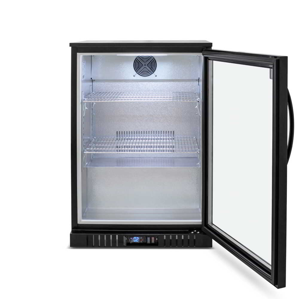 AG Equipment Single Door Bar Fridge - Black Body & Doors BEER1