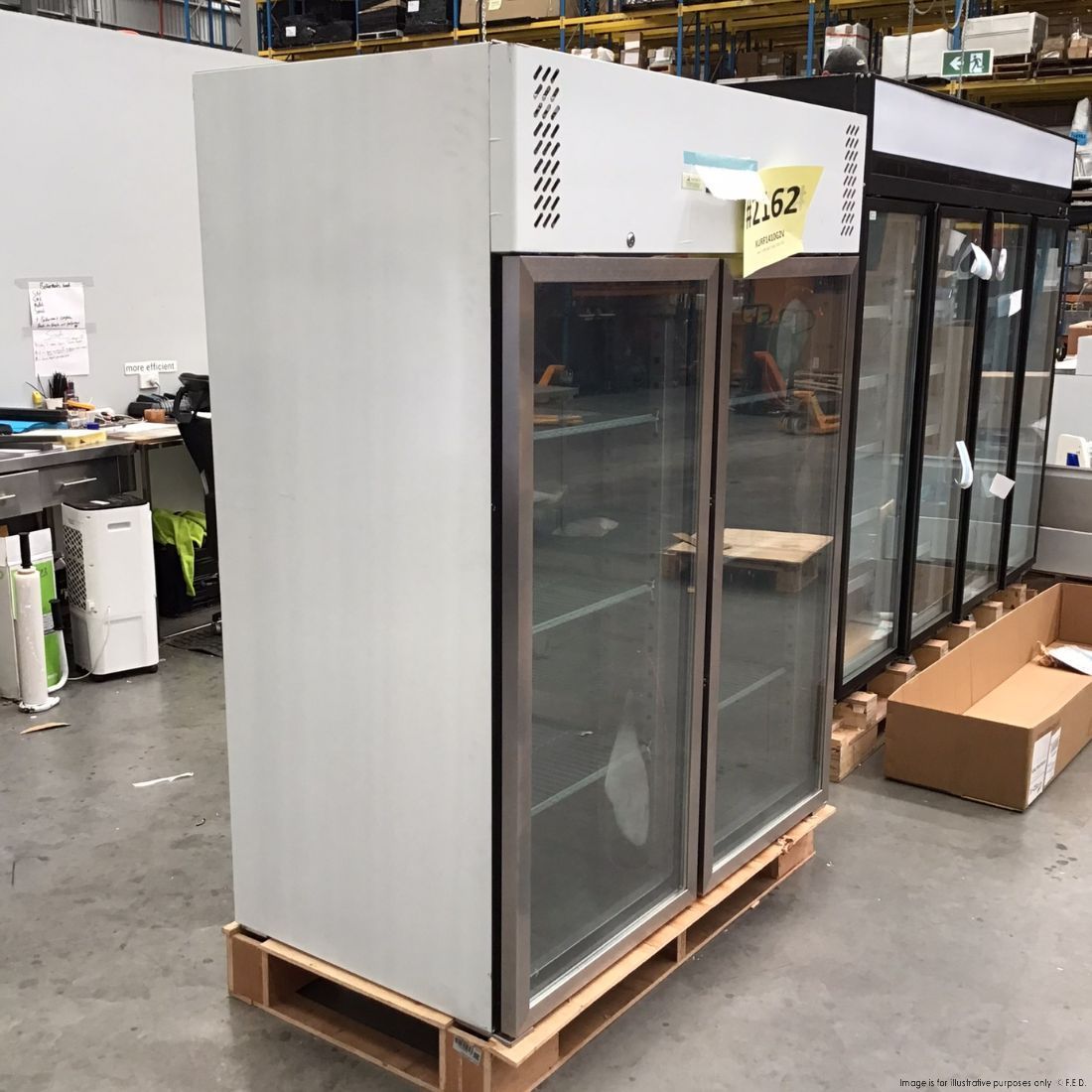 CLEARANCE - FED-X S/S Two Full Glass Door Upright Freezer - XURF1410G2V-NSW2162