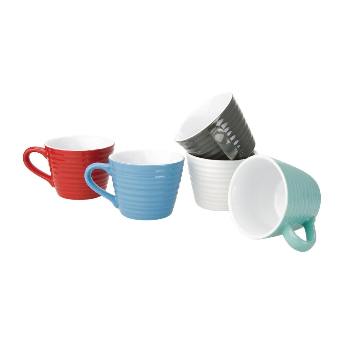 Olympia Cafe Mug Charcoal Ripple - 230ml (Box 6) - DH639