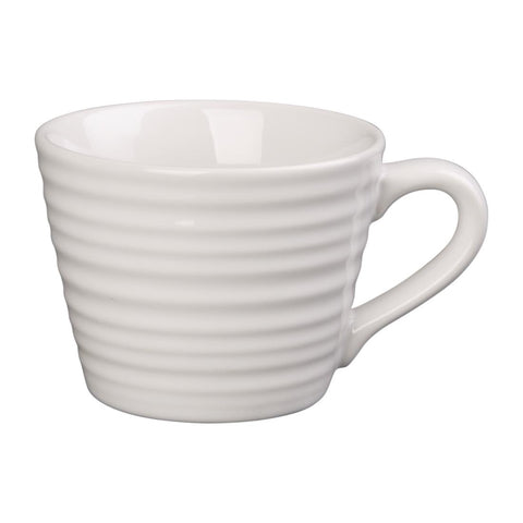Olympia Cafe Mug White Ripple - 230ml (Box 6) - DH638