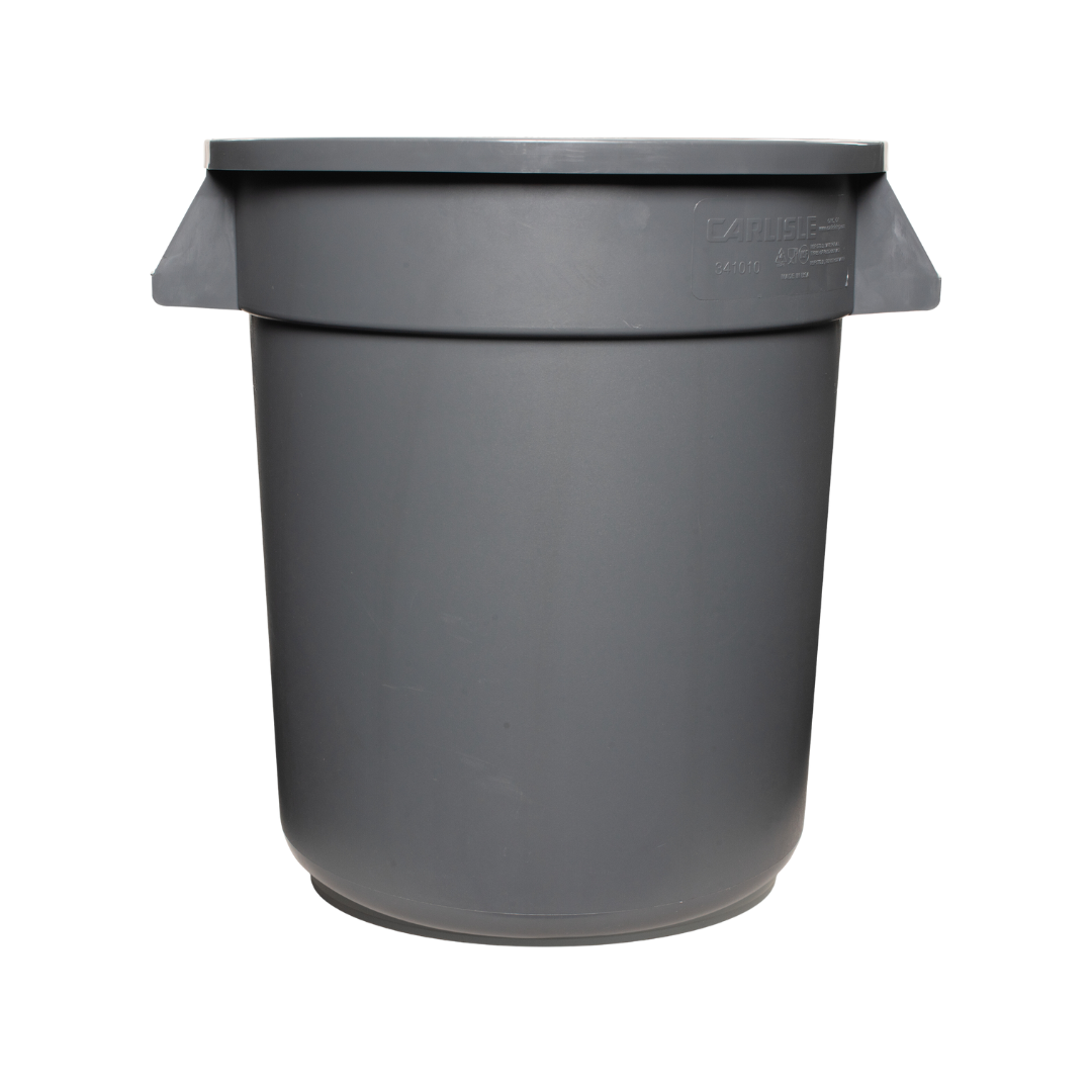 Carlisle Bronco Grey Round Bin; Capacity 37L Bottom dia 317mm x 432Hmm; Top dia 410mm; Top dia with handles 446mm - 34101023