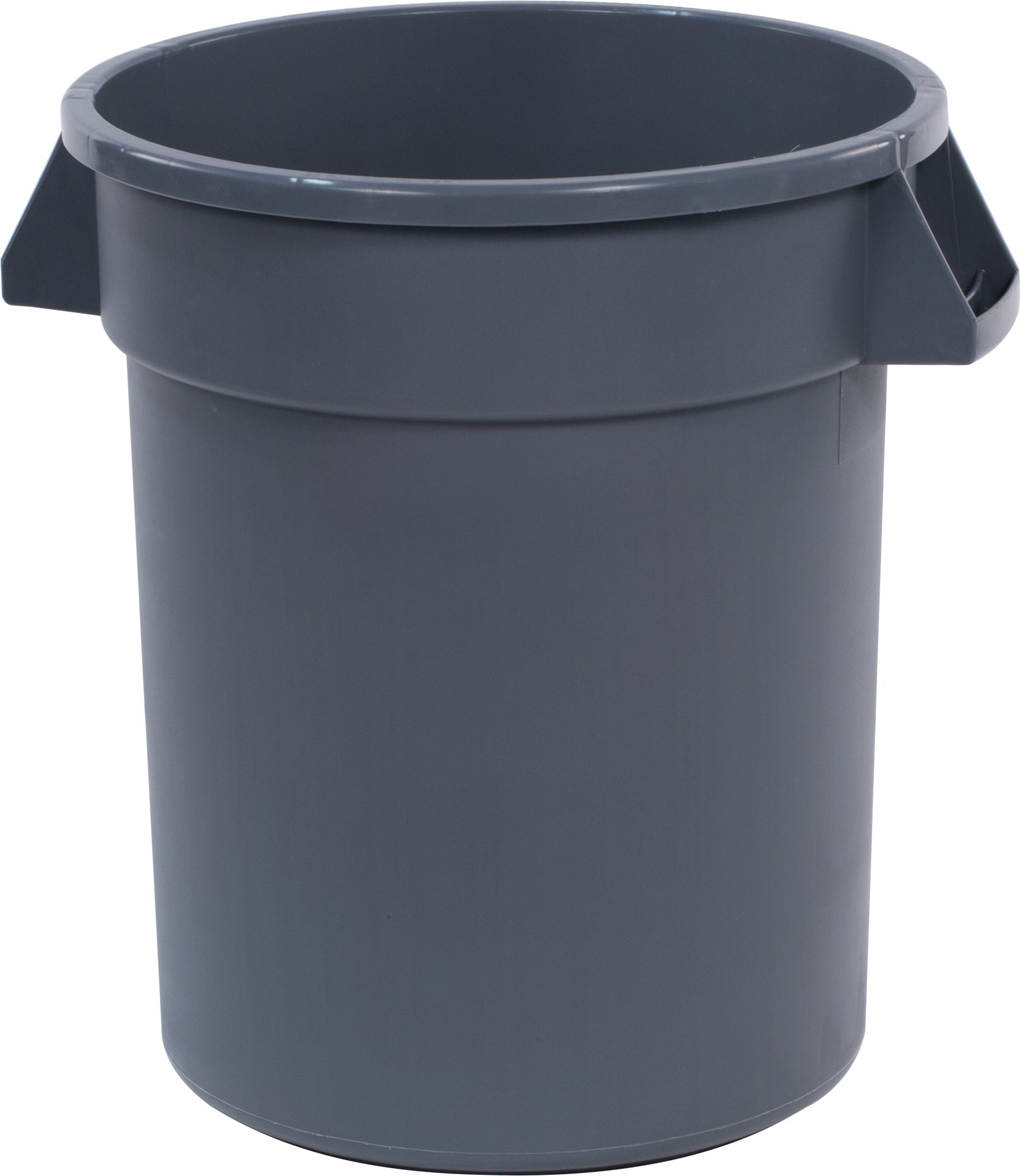 Carlisle Bronco Grey Round Waste Bin with Handles 75L Capacity. Bottom Dia 413mm x 585mm Top Dia 508mm - 34102023
