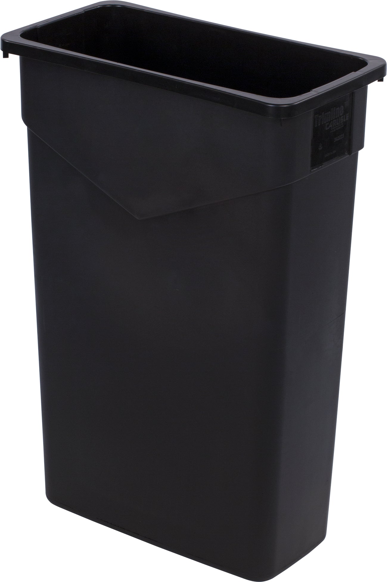 Carlisle Trimline Black Rectangle Waste Container 87L Capacity 510mm x 280mm x 762mm - 34202303