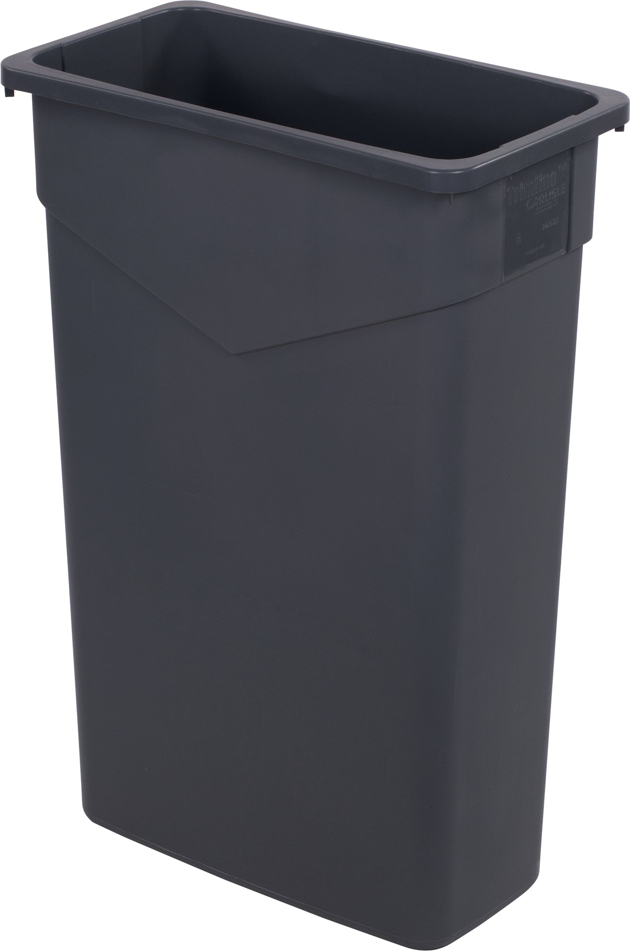 Carlisle Trimline Grey Rectangle Waste Container 87L Capacity 510mm x 280mm x 762mm - 34202323