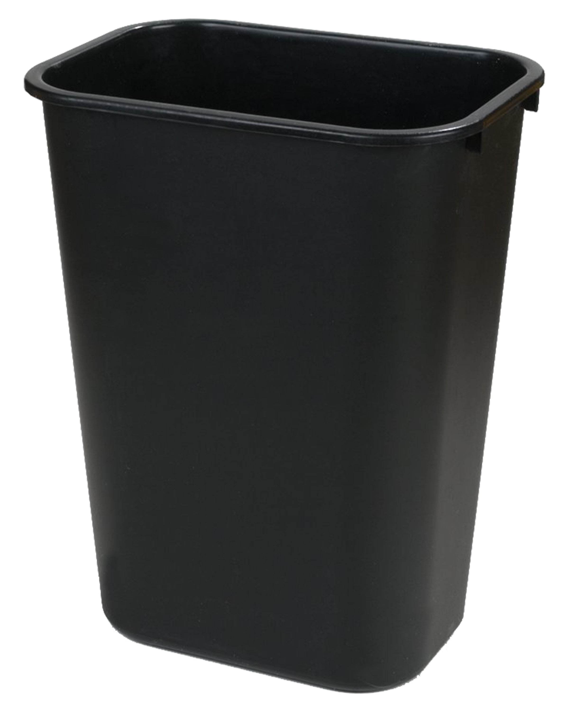 Carlisle Black Office Rectangle Wastebasket 26L Capacity with bag hook for liner 368mm x 267mm x 381mm - 34292803