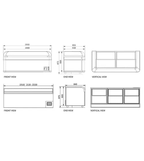 Snow Village Modular Supermarket Island Freezer CQG-25L
