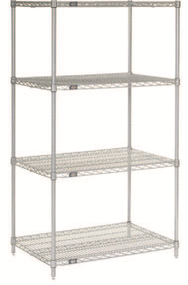 Atlas Shelving 4 Shelf Wire Shelving