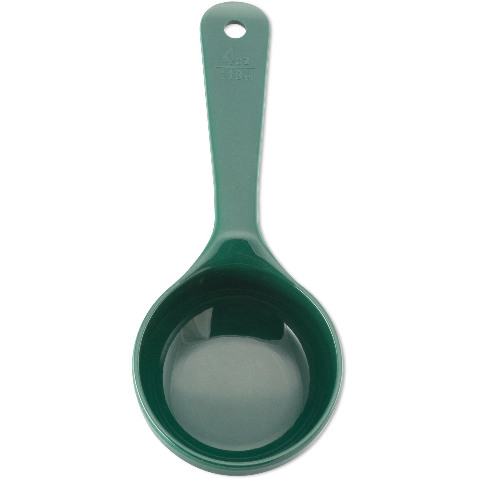 Carlisle Measure Miser Forest Green Measuring solid spoon with short handle 120mL Capacity - Pack of 12 - Pack Price - 492808