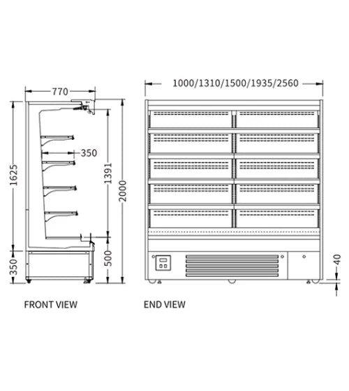 Snow Village Supermarket Vertical Display Chiller XC-ZL-13-A/770