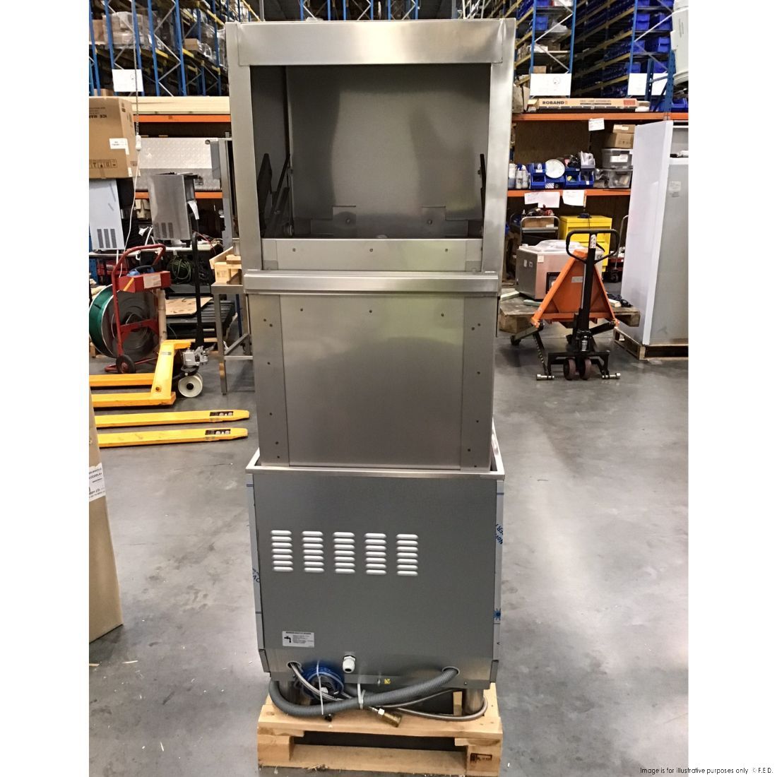 CLEARANCE - Asber Tech Line Pass-through Hood Type Dishwasher - GE-H500DD-NSW2166