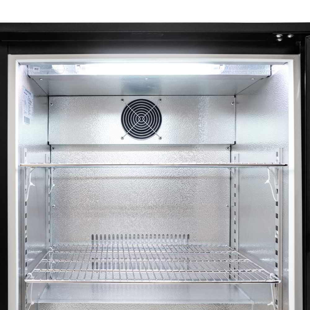 AG Equipment Single Door Bar Fridge - Black Body & Doors BEER1