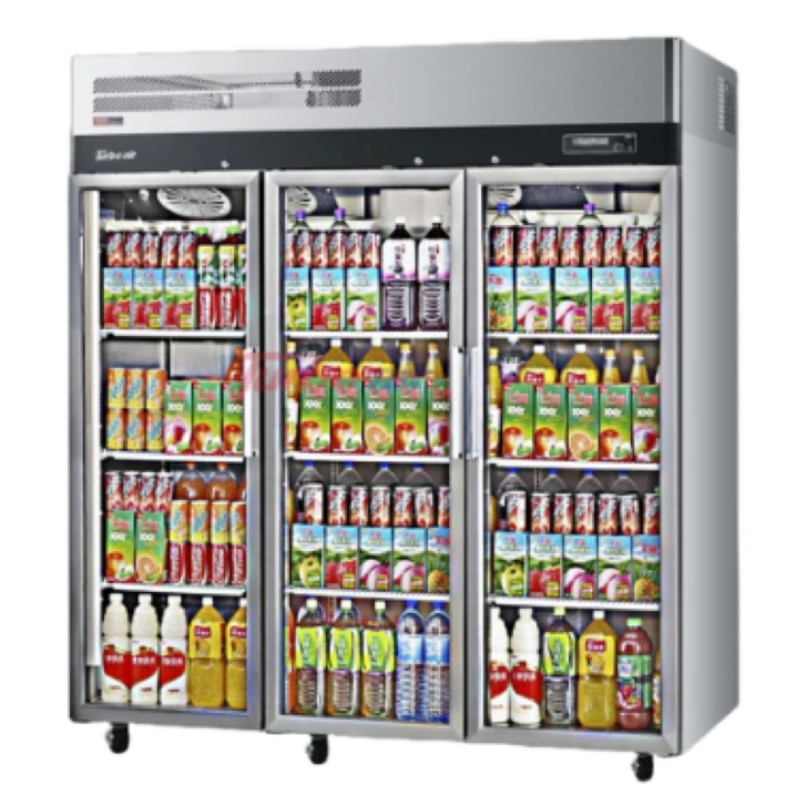 Turbo Air 3 Glass Door Upright Top Mount Fridge