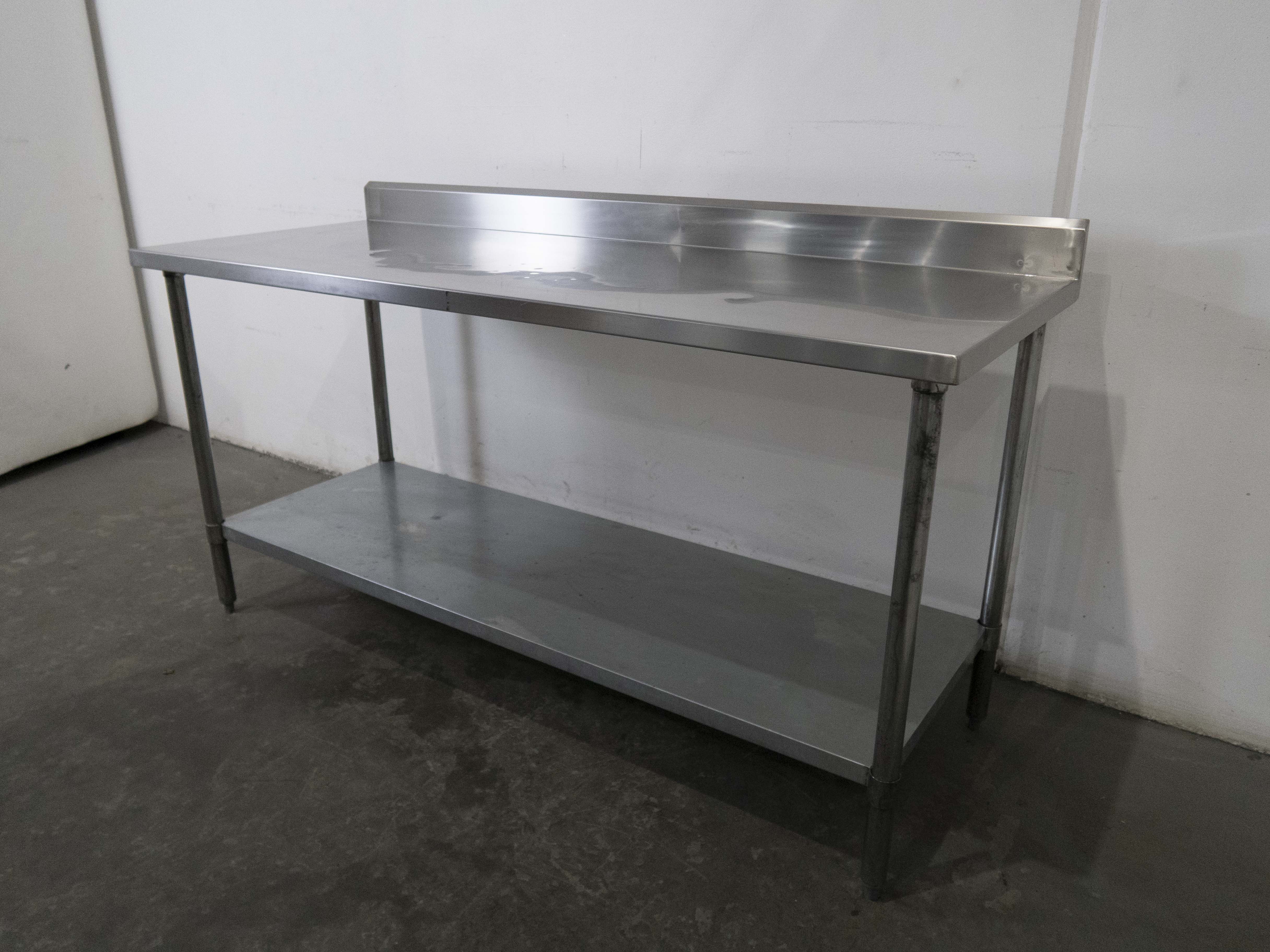 Stainless Steel Bench with Splashback - 799447