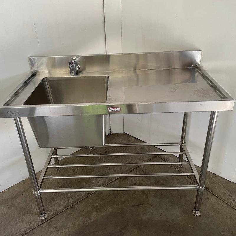 Simply Stainless SS05.6.1500L Sink Bench with Splashback - 802157