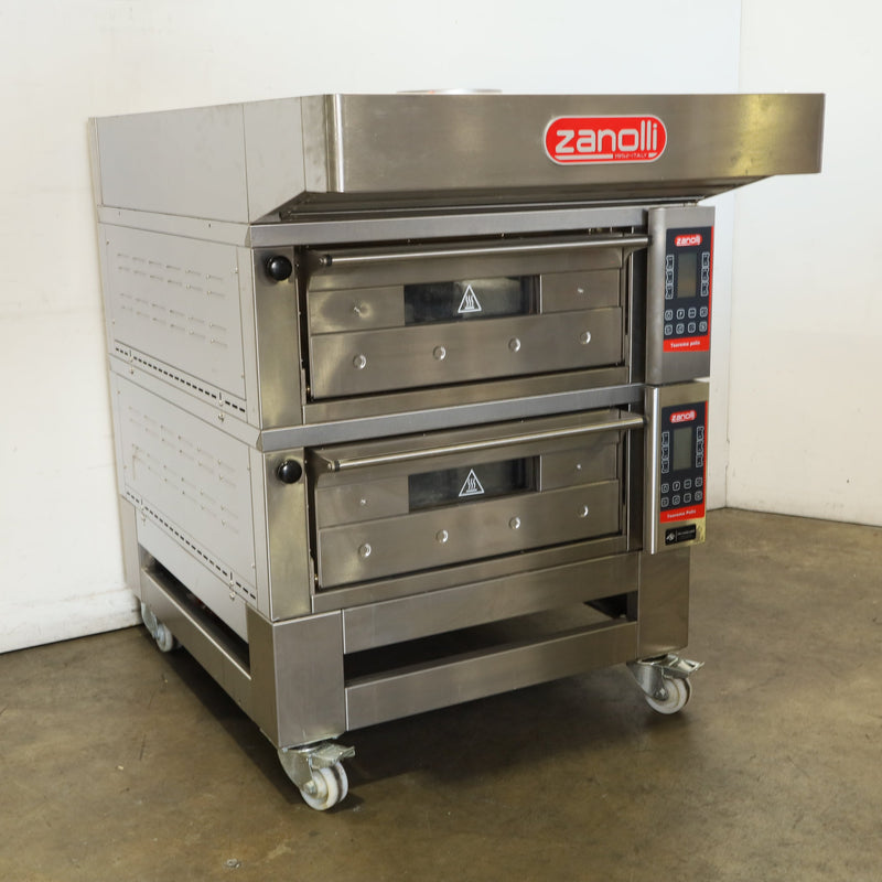 Zanolli T POLIS 2S/MC18 Pizza Oven w/ Stand + Canopy - 818863