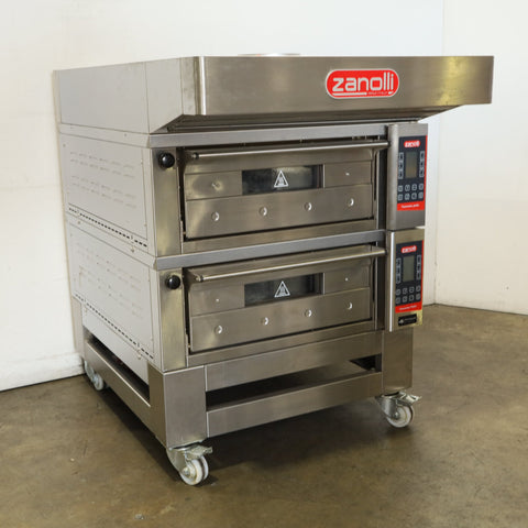 Zanolli T POLIS 2S/MC18 Pizza Oven w/ Stand + Canopy - 818863