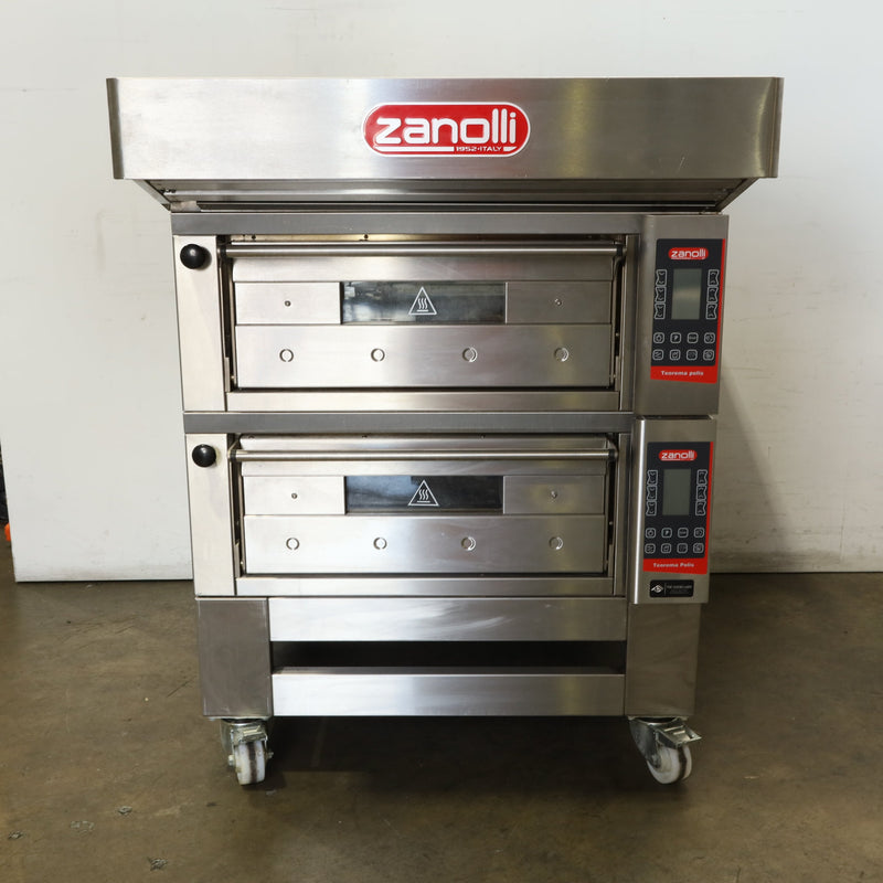 Zanolli T POLIS 2S/MC18 Pizza Oven w/ Stand + Canopy - 818863