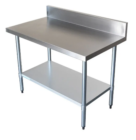 Stainless Steel Bench with Splashback - 827556