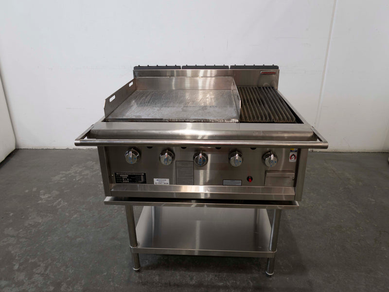 Oxford RCGD05-6H 5 Burner BBQ Chargrill with 600mm Hot Plate - 828871