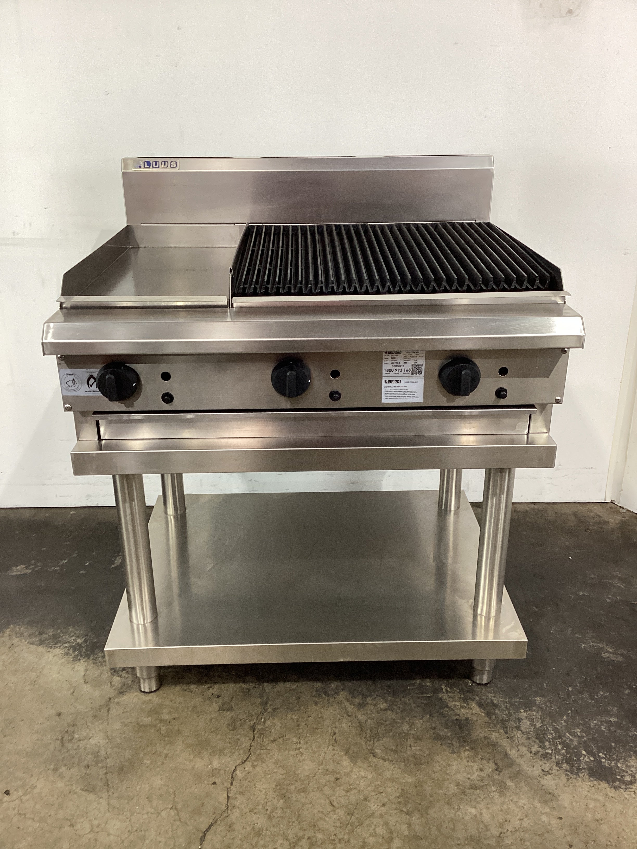 Luus CS-3P6C Griddle/Char Grill Combo - 838440