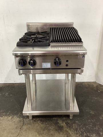 B&S BT-SB2-CBR3 2 Burner Cooktop + Char Grill - 846794