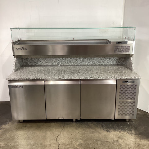 Coldline TZS17/1M-710 3 Door Pizza Prep Fridge - 849491