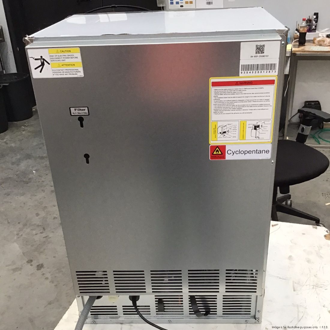 2NDs: Blizzard Under Bench Ice Maker Air Cooled - SN-80P-NSW2093