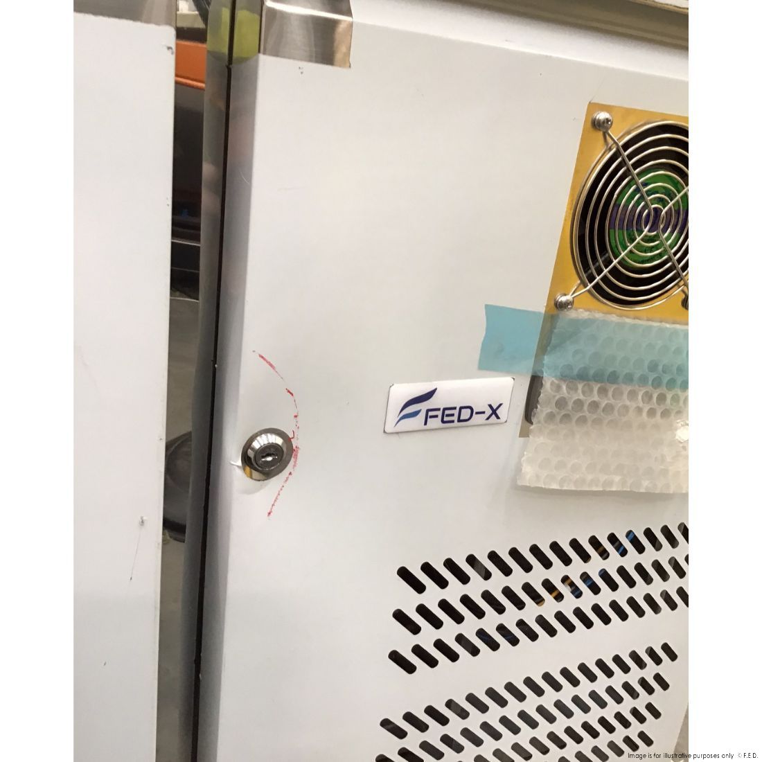 CLEARANCE - FED-X Three Door Salad Prep Fridge with Curve Glass Top - XTHP3100SALGC-NSW2161