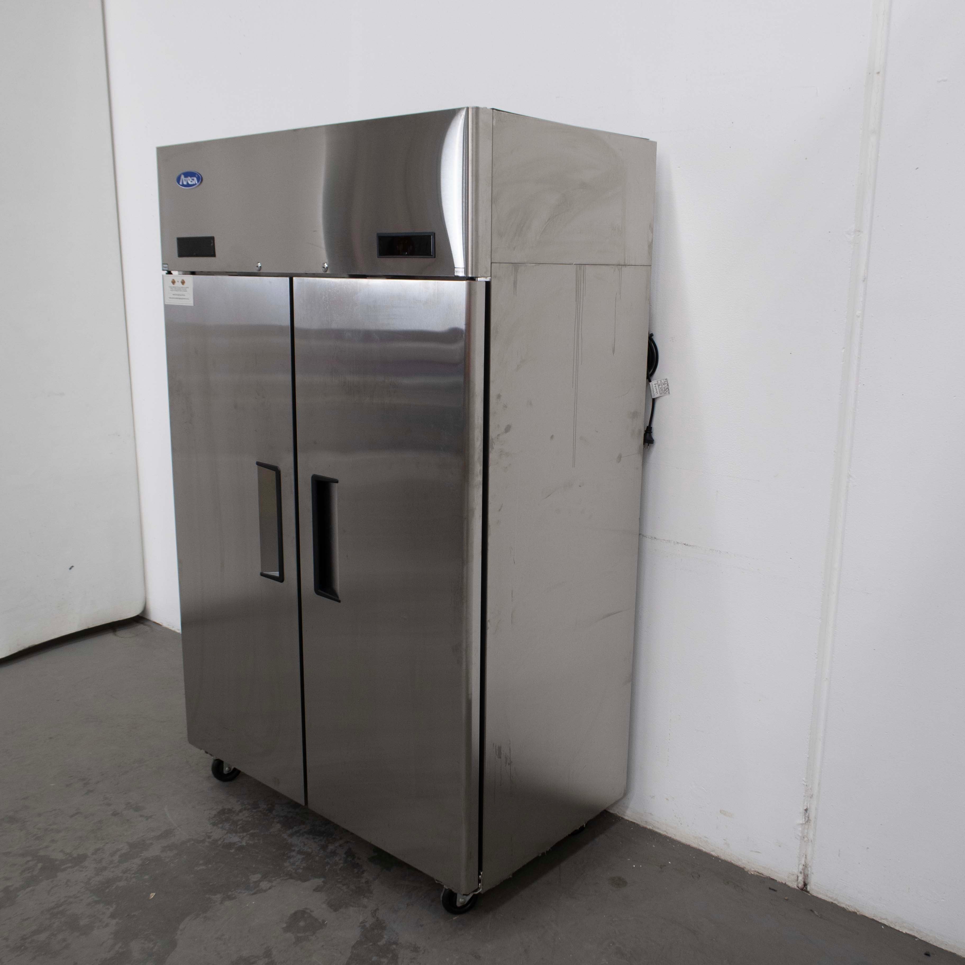 Atosa YBF9239GR 2 Solid Door Upright Fridge/Freezer Combo - 911323