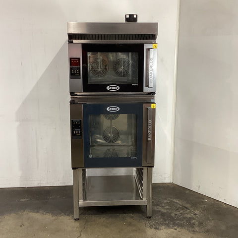 Unox XEFT-06EU-ETRV Combi Oven + Unox XEFR-04EUETRV Convection Oven with Unox Bakerlux XEKHT-HCEU Exhaust Hood - 912874