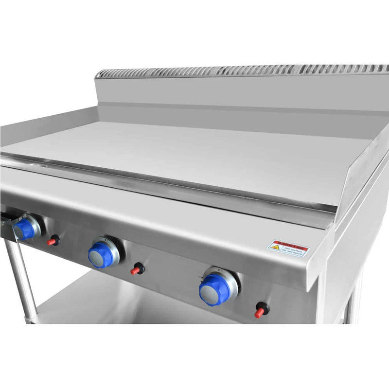 CookRite Four Burner Flat Griddle/Hotplate - 1200mmW Counter - Natural Gas