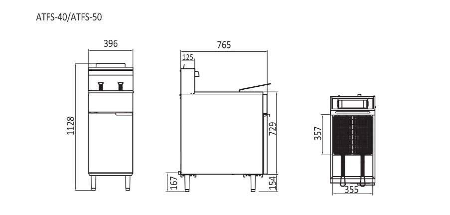 CookRite 4 Tubes Gas Deep Fryer LPG