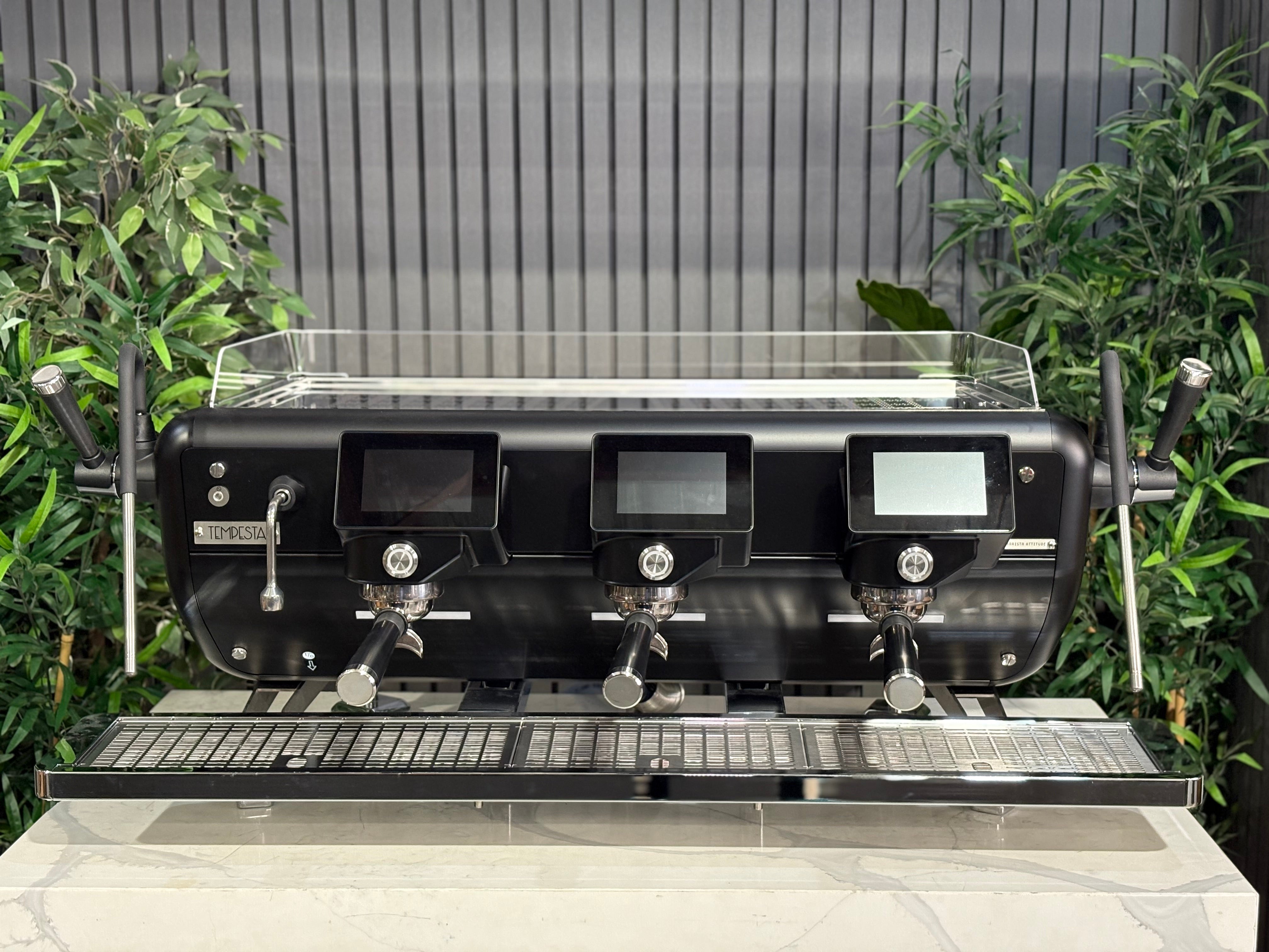 Astoria Barista Attitude Tempesta Black with trims - 3 Group Commercial Espresso Machine - Black