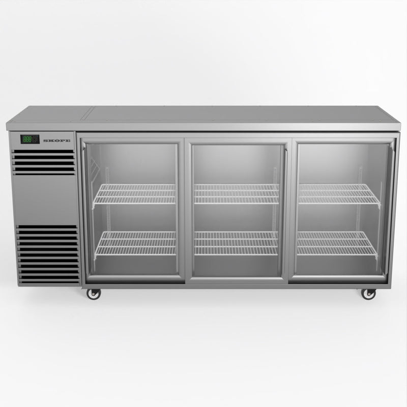 Skope BackBar 3 Glass Sliding Door Fridge