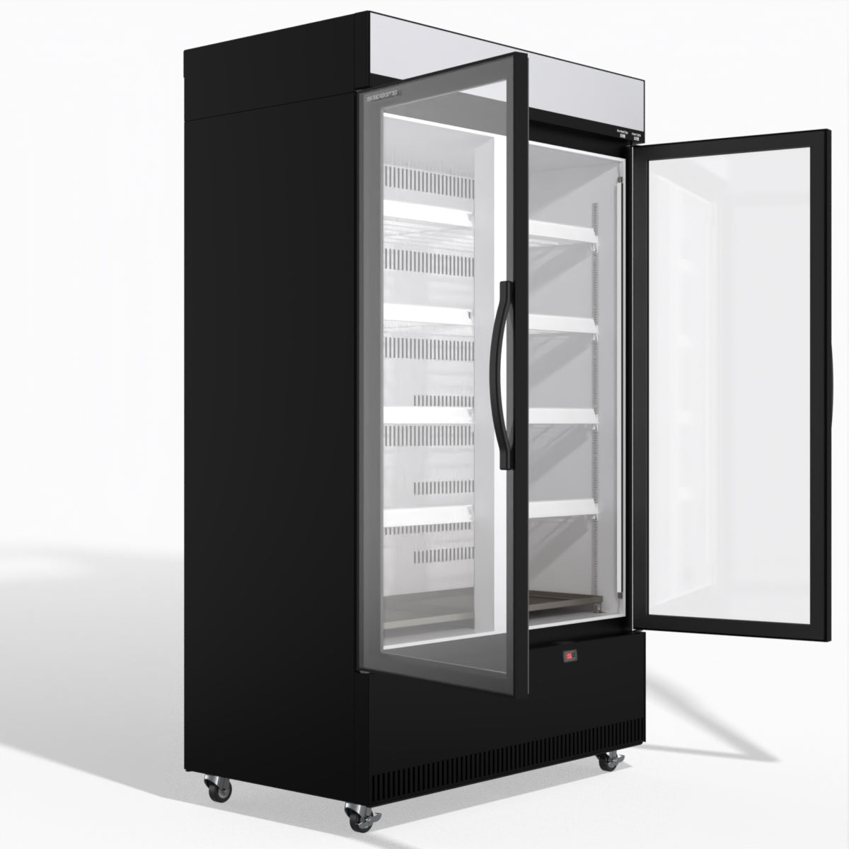 Skope EziCore BCE1200N 2 Glass Door Display or Storage Fridge