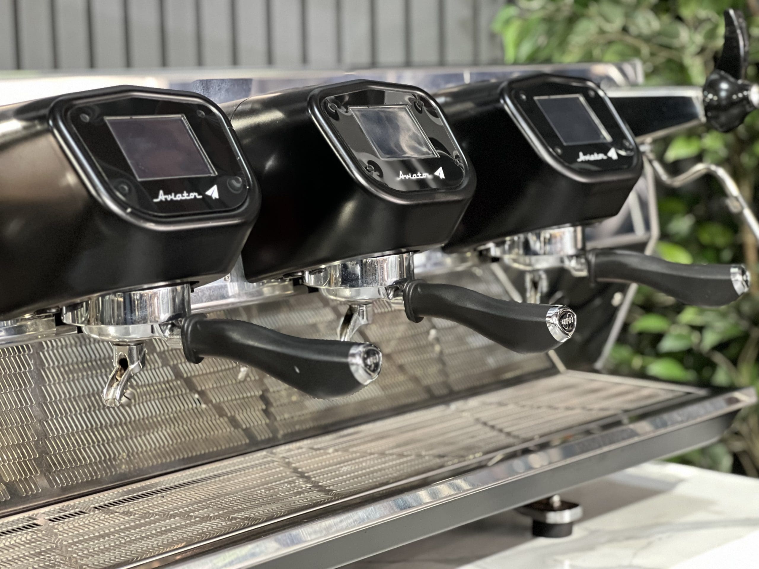 BFC Aviator Black - 3 Group Commercial Espresso Machine - Stainless