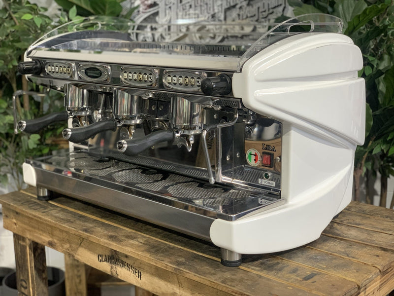 BFC Lira 3 Group White Espresso Coffee Machine