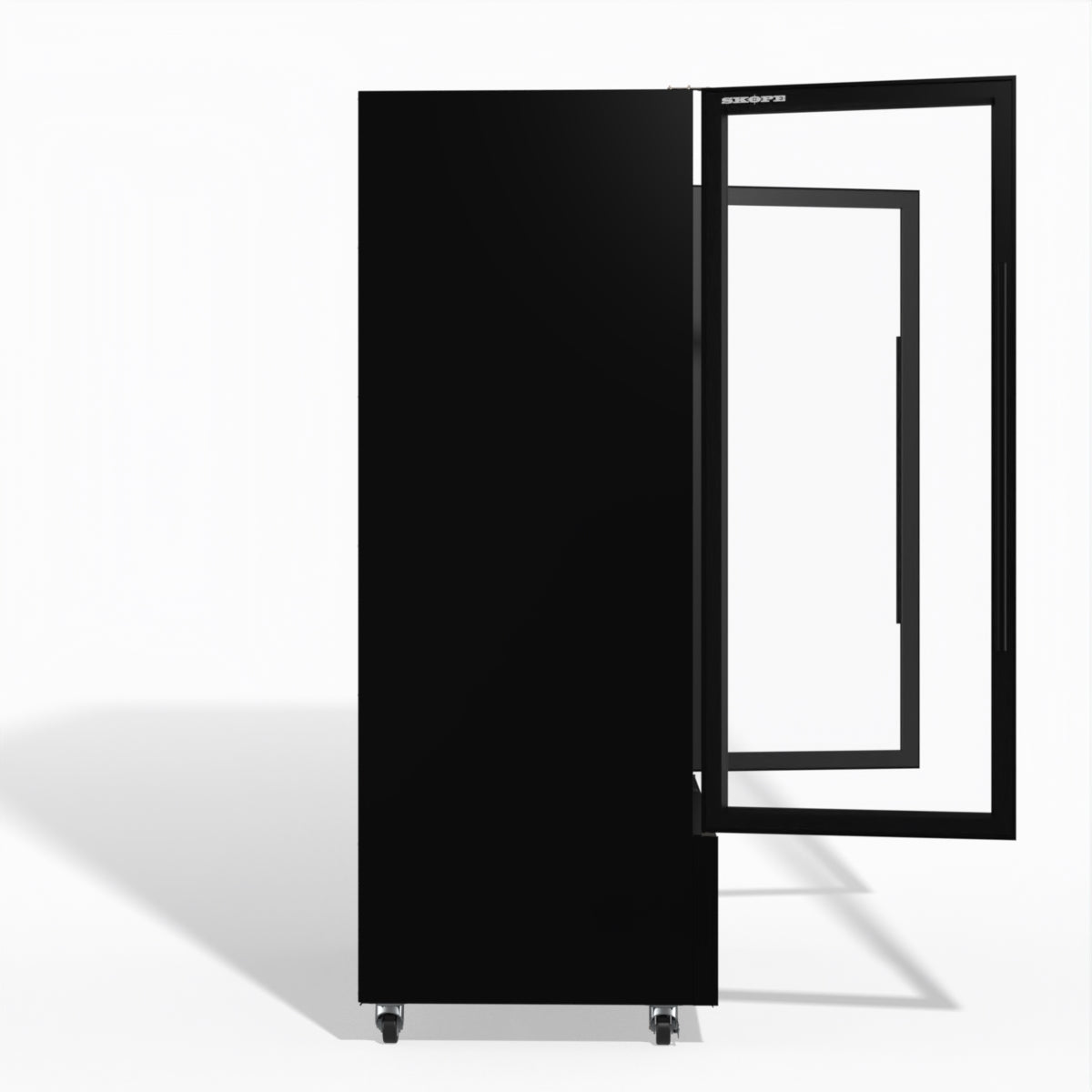 Skope BME1200N-A 2 Glass Door Display or Storage Fridge - Black