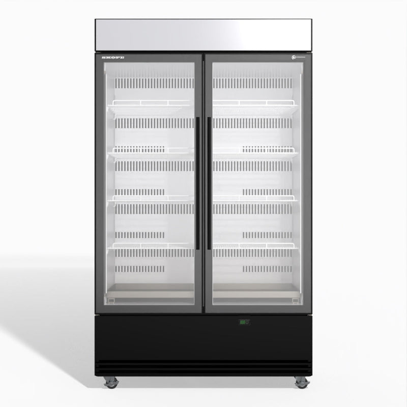 Skope BME1200N-AC 2 Glass Door Display or Storage Fridge Lit Sign